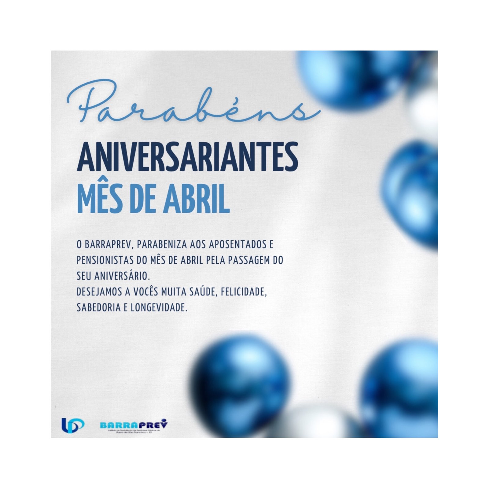 ANIVERSARIANTES MÊS DE ABRIL