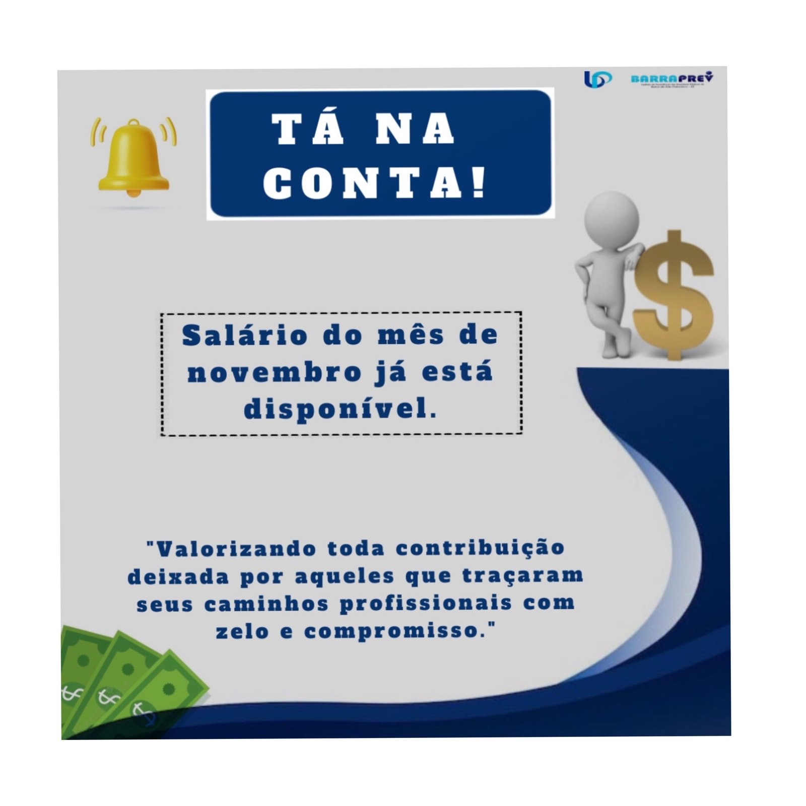 Pagamento do mês de novembro/24 Efetivado