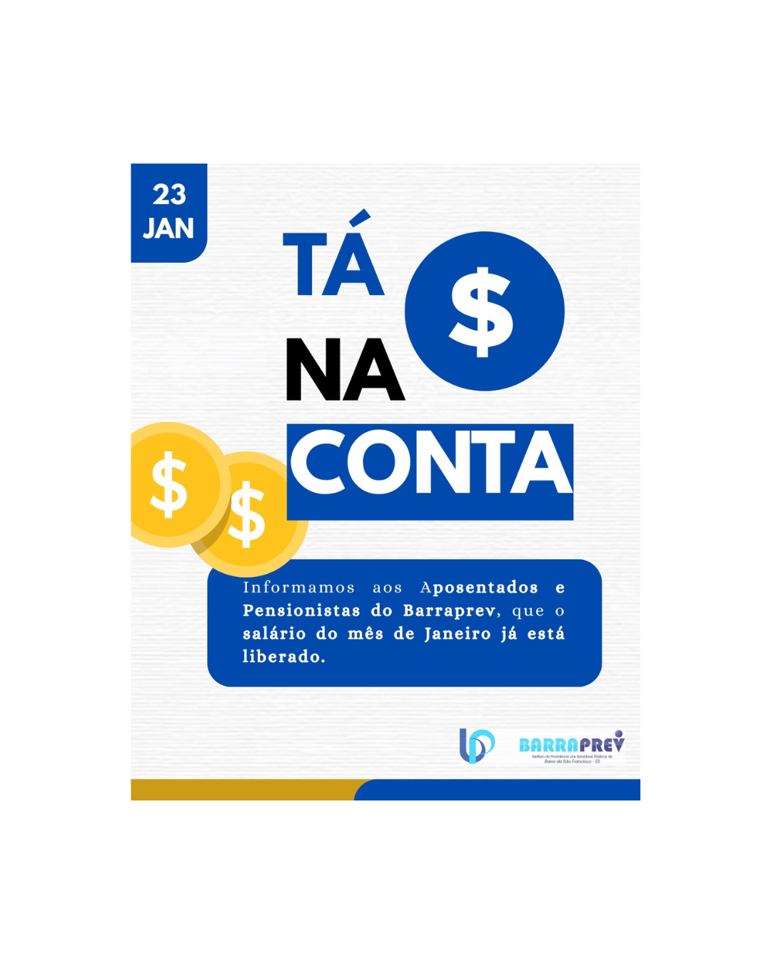 TÁ NA CONTA! Pagamento de Janeiro/2026 Efetivado